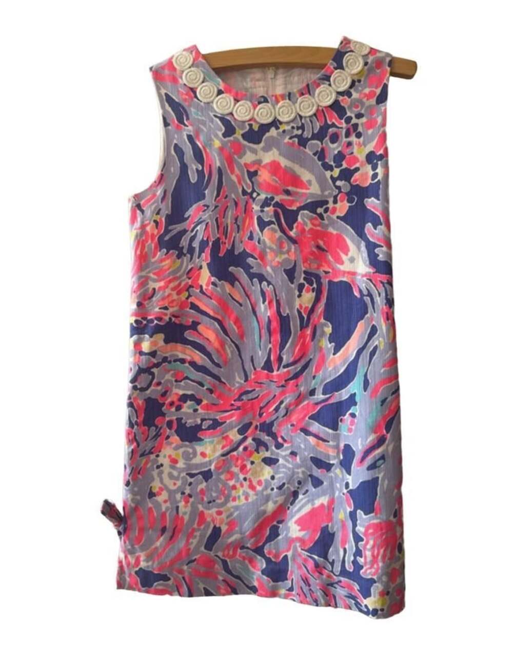 Lilly Pulitzer Lyssa Shift Girl Dress Size 8 Iris Blue Shrimply Chic